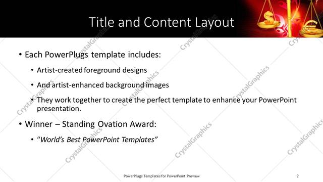 Title and Content presentation slide layout