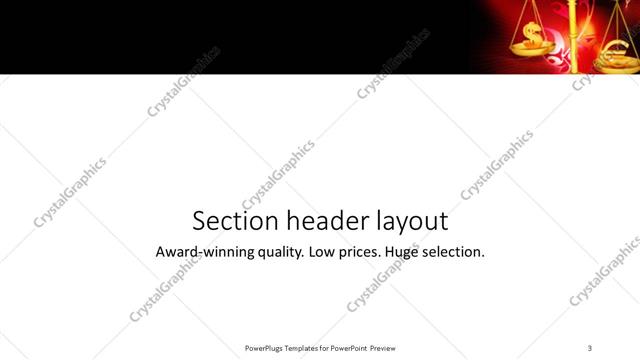 Section Header presentation slide layout