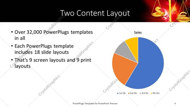 Two Content presentation slide layout