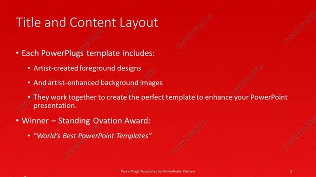 Title and Content presentation slide layout