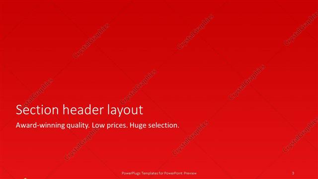 Section Header presentation slide layout