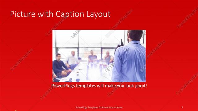 Picture with Caption presentation slide layout
