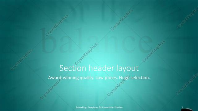 Section Header presentation slide layout