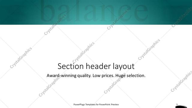 Section Header presentation slide layout