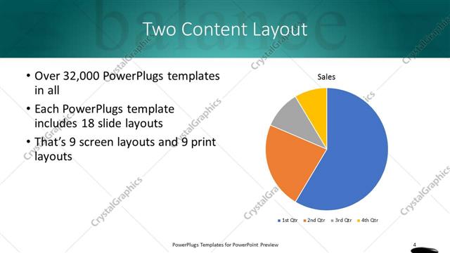 Two Content presentation slide layout