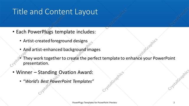 Title and Content presentation slide layout