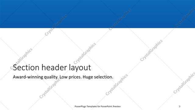 Section Header presentation slide layout