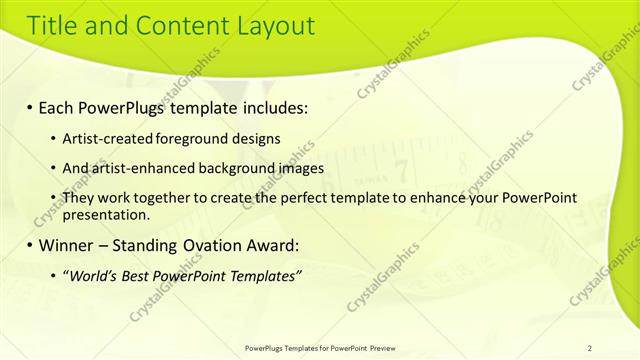 Title and Content presentation slide layout