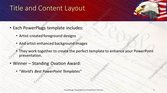 Title and Content presentation slide layout