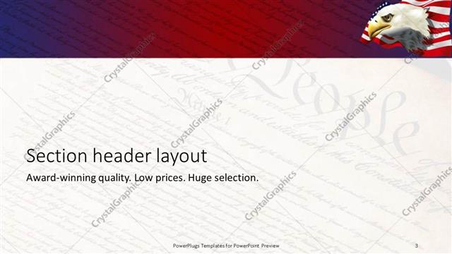 Section Header presentation slide layout