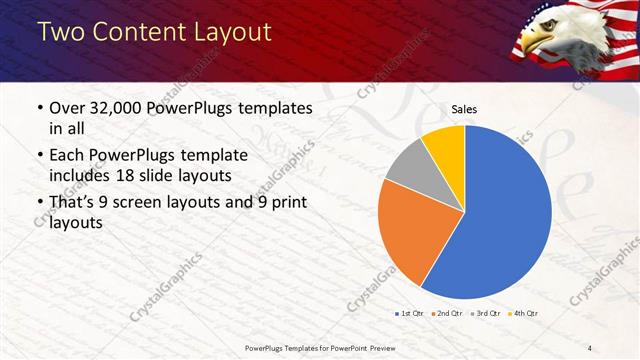 Two Content presentation slide layout