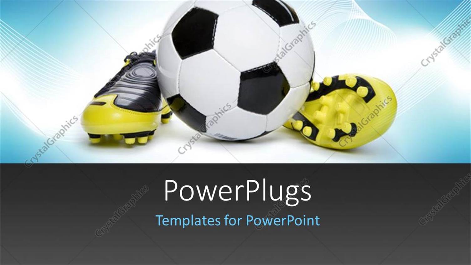 Featuring a Ball with a Pair of Yellow footBall  boots Beside it