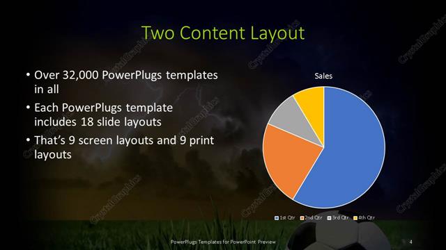 Two Content presentation slide layout