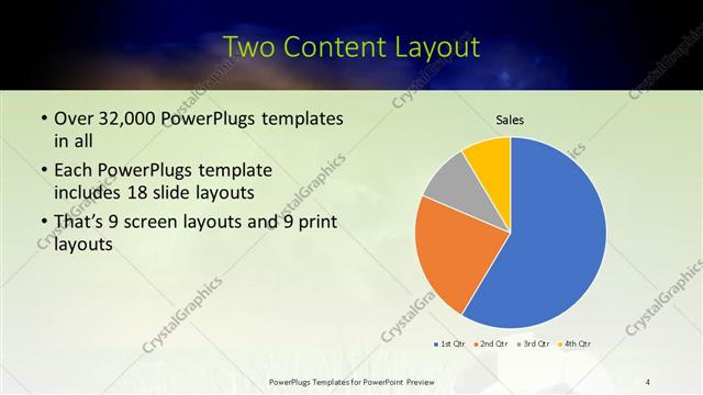 Two Content presentation slide layout