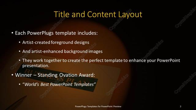 Title and Content presentation slide layout