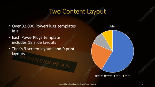 Two Content presentation slide layout