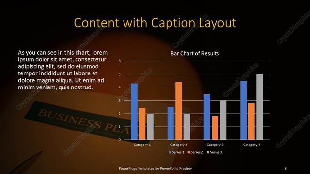 Content with Caption presentation slide layout
