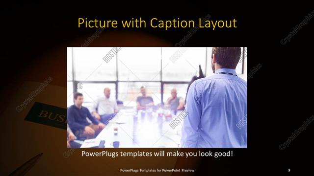 Picture with Caption presentation slide layout