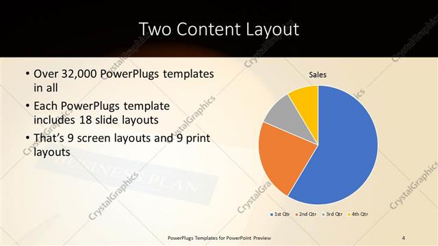 Two Content presentation slide layout