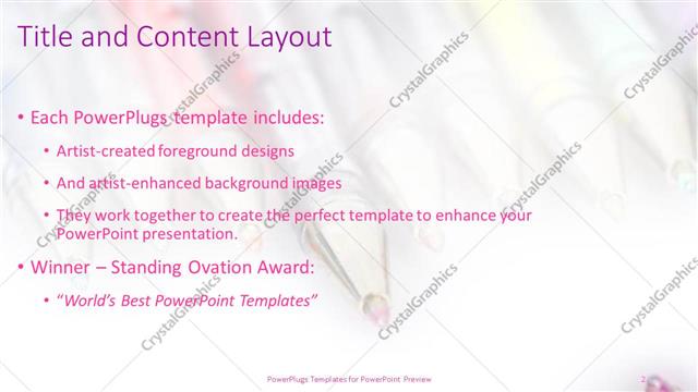 Title and Content presentation slide layout