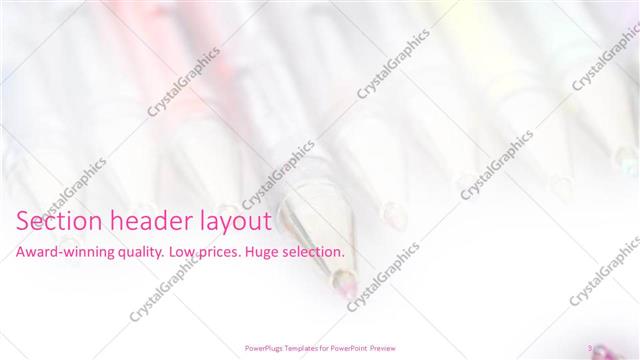 Section Header presentation slide layout