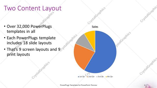 Two Content presentation slide layout