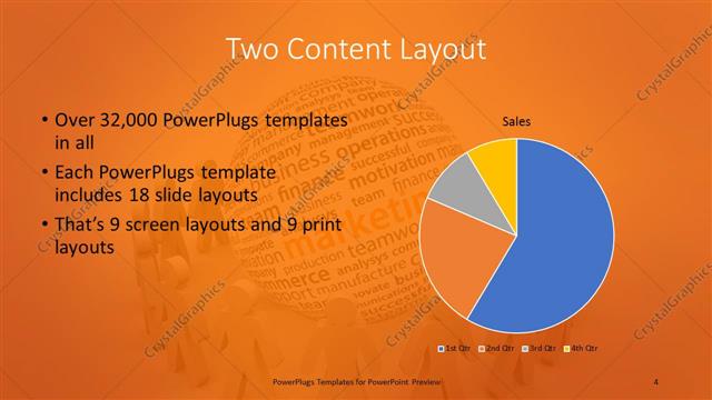 Two Content presentation slide layout