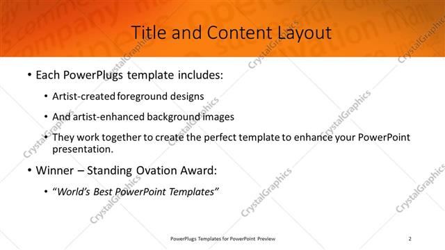 Title and Content presentation slide layout