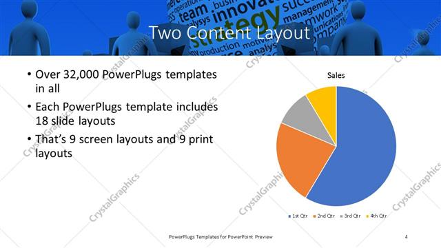 Two Content presentation slide layout