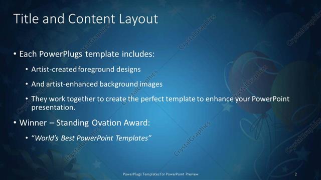 Title and Content presentation slide layout