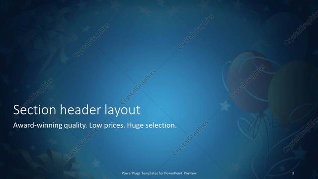 Section Header presentation slide layout