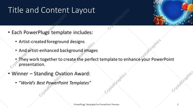 Title and Content presentation slide layout