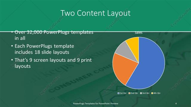 Two Content presentation slide layout