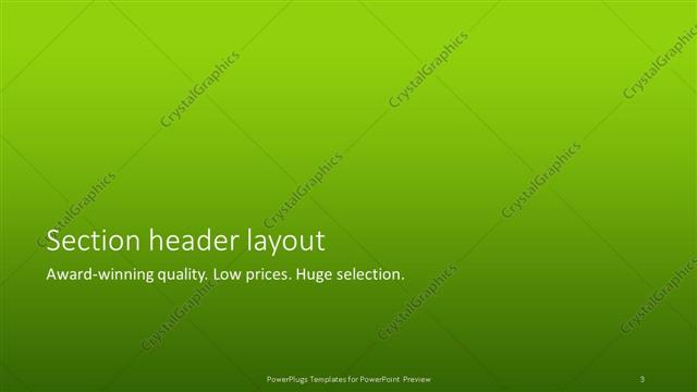 Section Header presentation slide layout