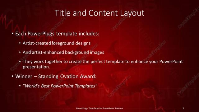 Title and Content presentation slide layout