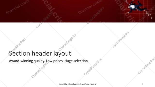 Section Header presentation slide layout