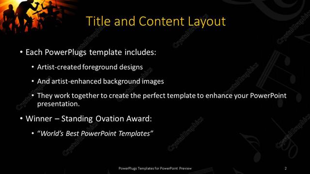 Title and Content presentation slide layout