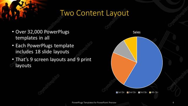 Two Content presentation slide layout