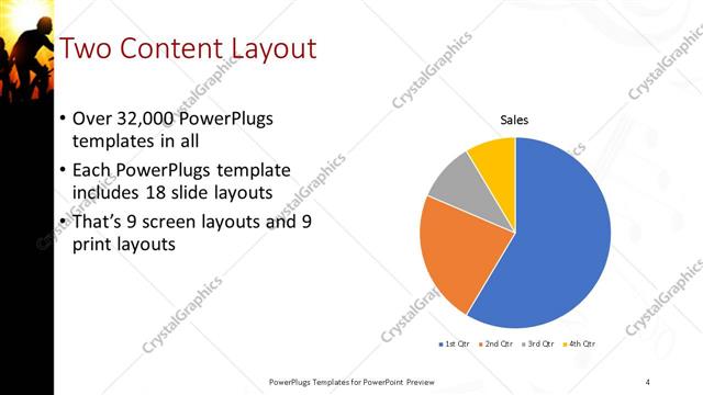 Two Content presentation slide layout