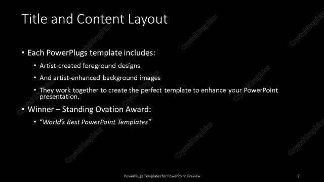 Title and Content presentation slide layout