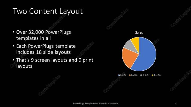 Two Content presentation slide layout