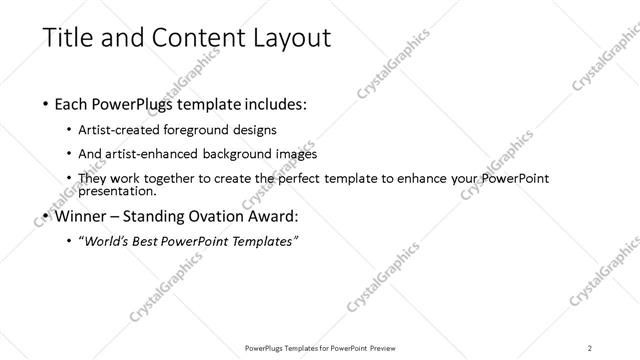 Title and Content presentation slide layout