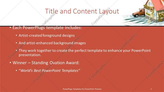 Title and Content presentation slide layout