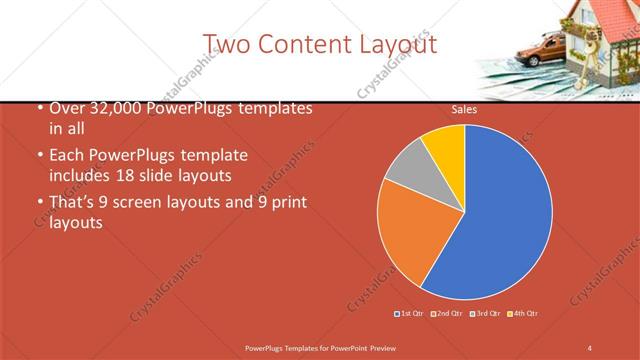 Two Content presentation slide layout