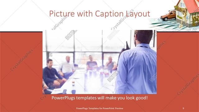 Picture with Caption presentation slide layout