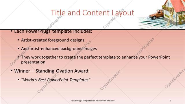 Title and Content presentation slide layout