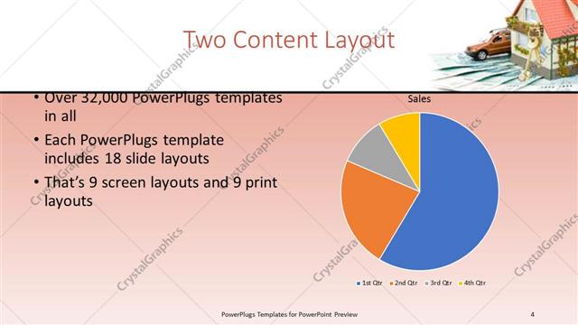 Two Content presentation slide layout