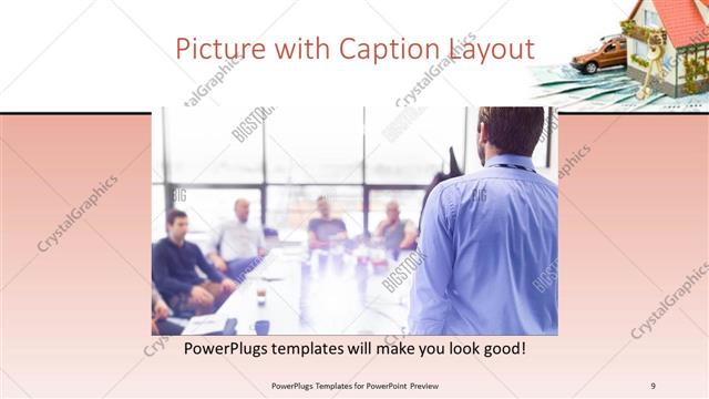 Picture with Caption presentation slide layout