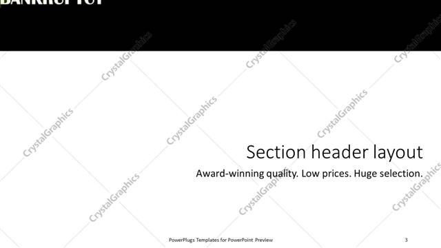 Section Header presentation slide layout