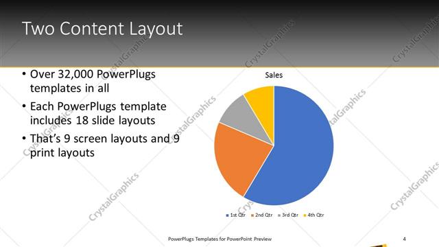 Two Content presentation slide layout